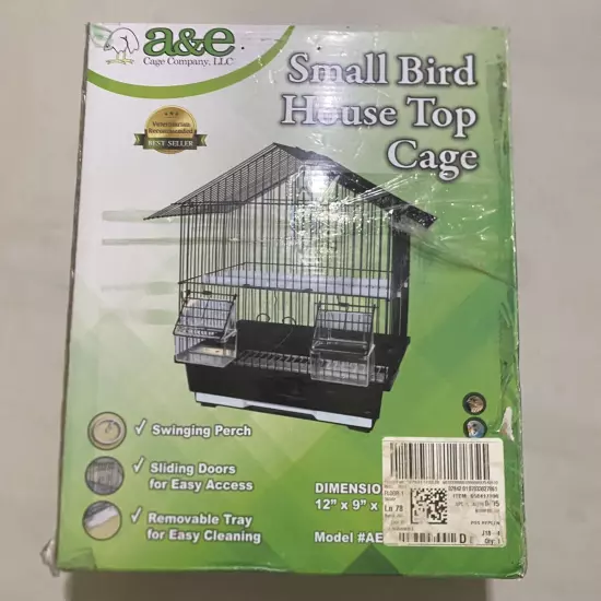 Cage House Style Black Bird Cage