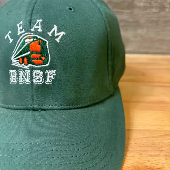 BNSF Railway Hat Cap One Size Green Orange Trains Team