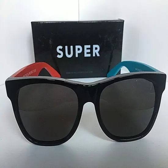 New RetroSuperFuture Black Red Blue Sunglasses Italy