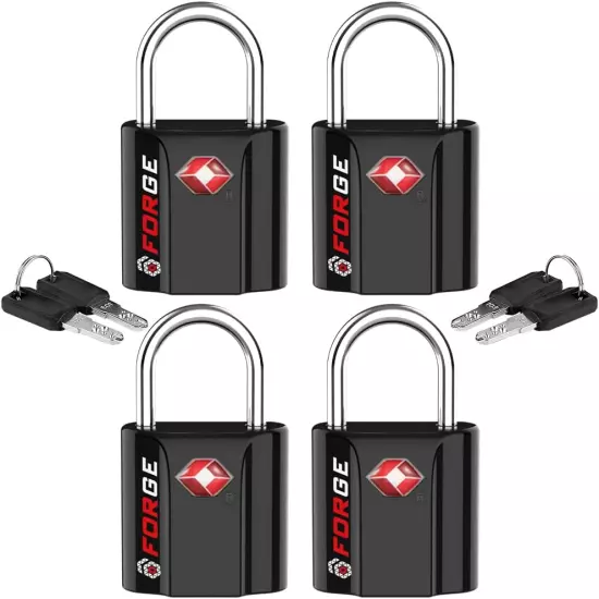 TSA Approved Luggage Locks, Ultra-Secure Dimple Key Travel Locks with Zinc Alloy