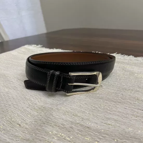 Brighton Black Leather Belt Size 34 Men’s Made In USA Dress Business Casual 