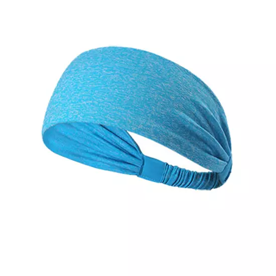 Sports Headband for Men Women Moisture Wicking Sweat Band Elastic Wide Hair Band