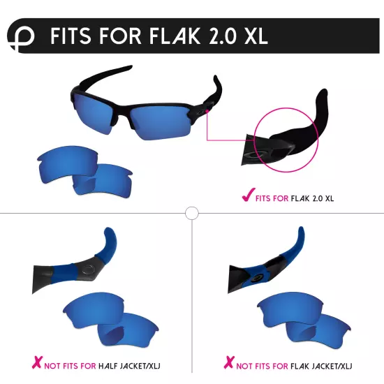 Lensology Polarized Replacement Lenses & Kit For-Oakley Flak 2.0 XL OO9188 - Opt