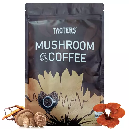 MULTI Mushroom Coffee,Organic-Smooth Supplement (30 Servings)2000mg Enhance mood