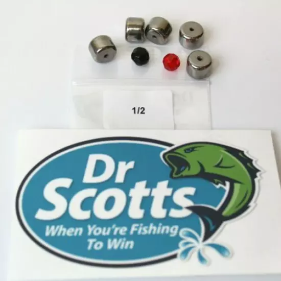 Dr Scotts Tungsten Barrel Fishing Weights Unpainted , Pack of 5 Carolina Rig