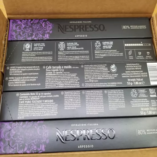 Nespresso Capsules Arpeggio Original Line Dark Roast 50 Count Espresso