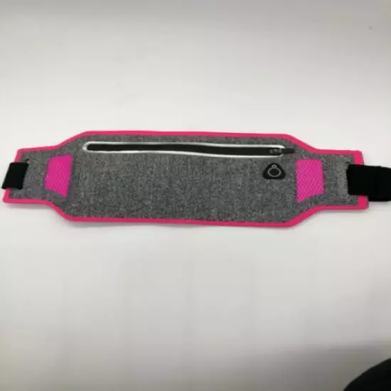 Cycling Pack Gym Waist Bag Pink and Gray