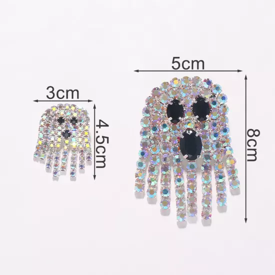 Colorful Crystals Ghost Earrings