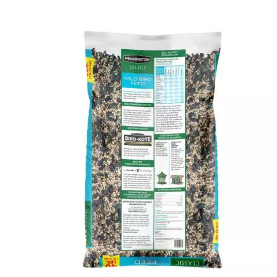 Pennington Classic Wild Bird Feed and Seed, 40 lb. Bag, Dry, 1 Pack