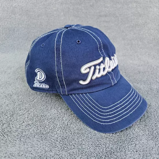 Drake University Titleist Hat Baseball Cap OSFM Golf Cap Blue Strapback 