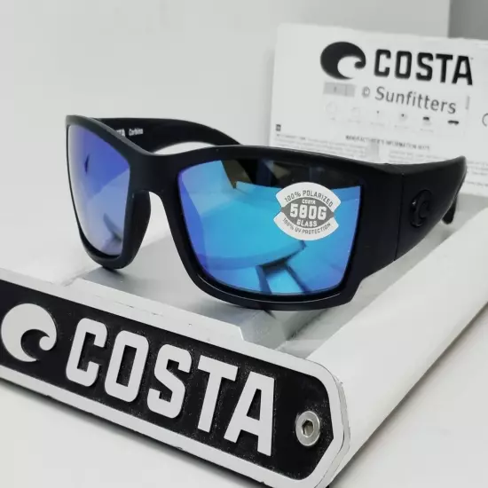 COSTA DEL MAR blackout/blue mirror CORBINA polarized 580G sunglasses NEW IN BOX!