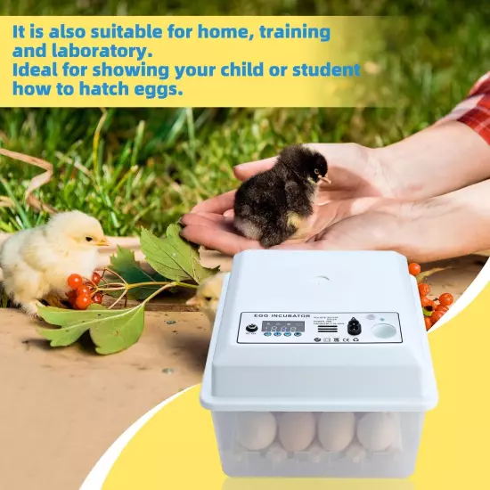 YaeCCC Egg Incubator, Automatic Egg Hatching Incubator Temperature Control fo...