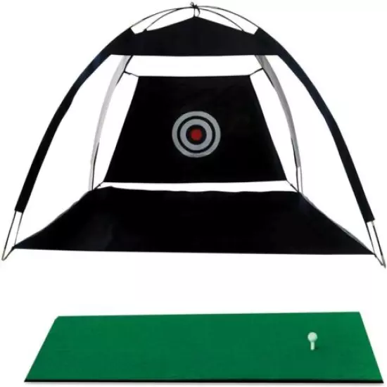 New Voice Swing Caddie Pratice Range Trainer Golf Net & Mat 