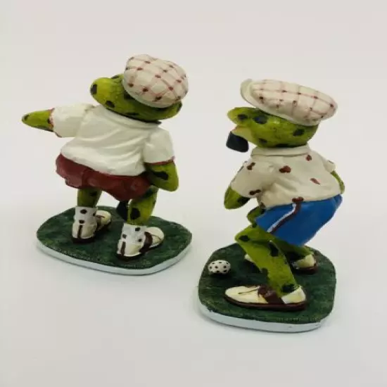 Golfing Frogs Figurines 5”