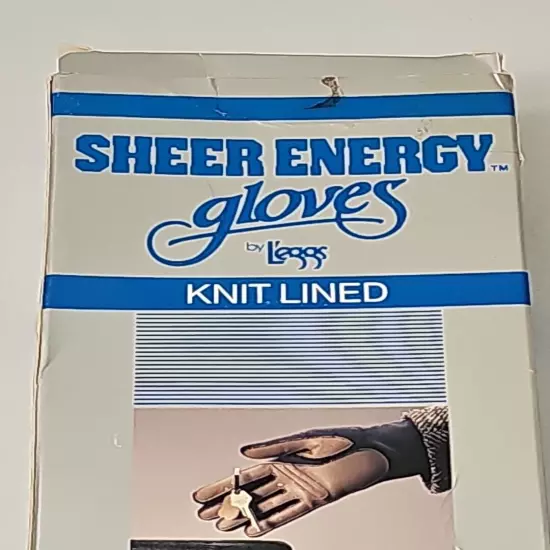 New in box Vintage 1988 Sheer Energy by Leggs Driving Gloves one size womens