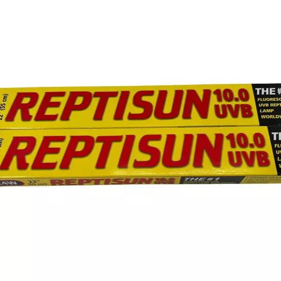 Zoo Med ReptiSun T5 HO High Output 10.0 UVB Fluorescent Light Bulb New Lot of 2