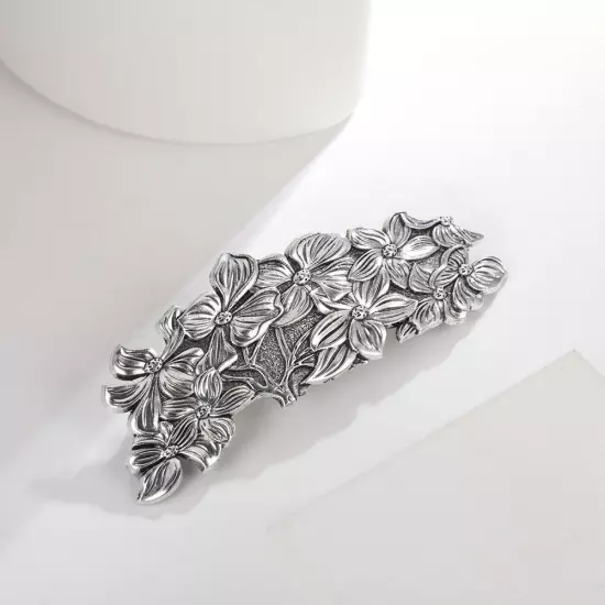 Amaxer French Flower Blossom Vintage Metal Barrette Hair Clip Styling Accessory