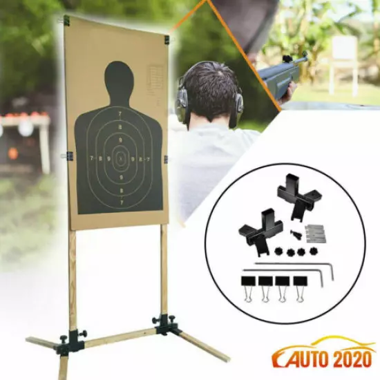 Adjustable Target Stand for Paper Silhouette Shooting Targets USPSA IDPA -1 Pack