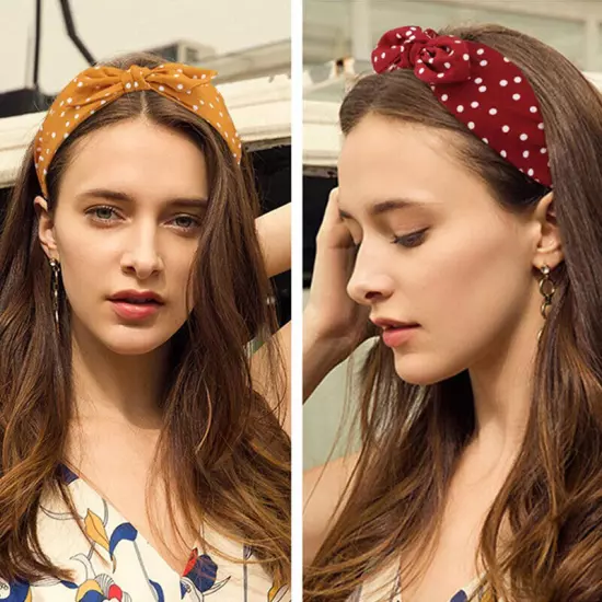 Women Headband Boho Floral Alice Band Fashion Twist Knot Headbands Soft Hairband