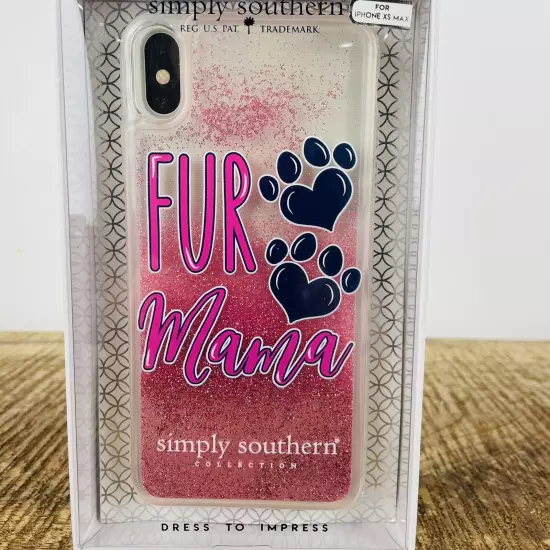 Simply Southern Fur Mama Pink Glitter Phone Case iPhone XS Max New in Package