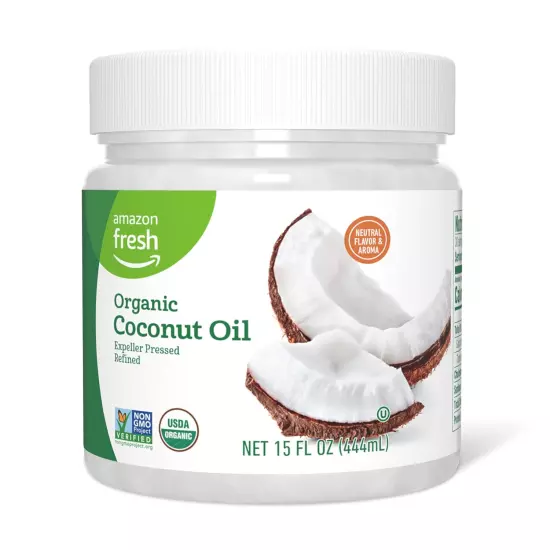 , Organic Refined Coconut Oil, 15 Fl Oz (Previously Happy Belly, Packaging May V