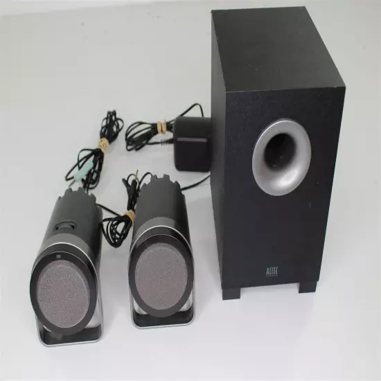 Altec Lansing Computer Speakers BX1221 Set 3 Pieces W/ Subwoofer and Power Cord