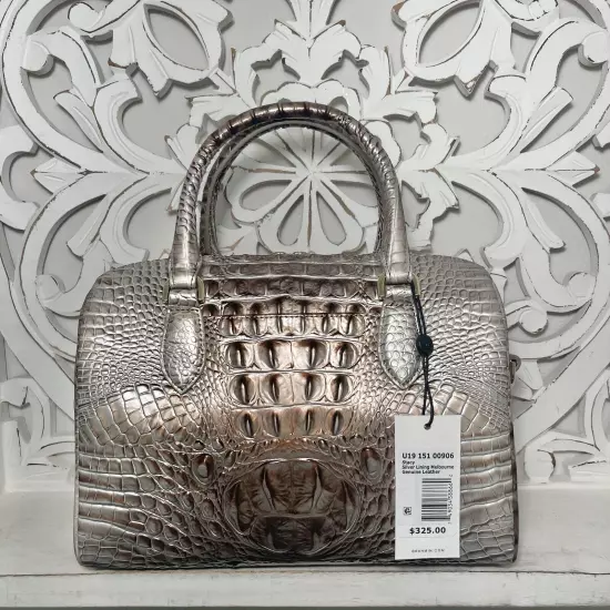 Brahmin Stacy Satchel Silver Lining Melbourne Leather