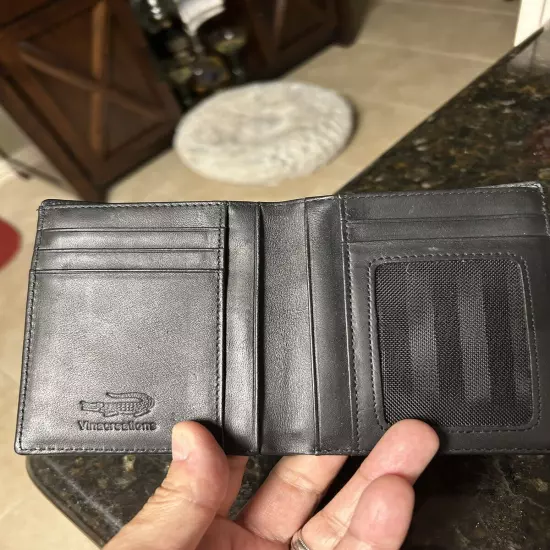 Alligator mens wallet genuine leather