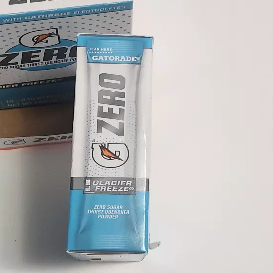 Gatorade G Zero Glacier Freeze Sugar Free Powder Sticks 6 Boxes (60 Sticks)