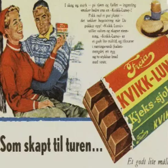 6 x Norwegian Milk Chocolate Kvikk Lunsj from Freia 47 grams - Made since 1937