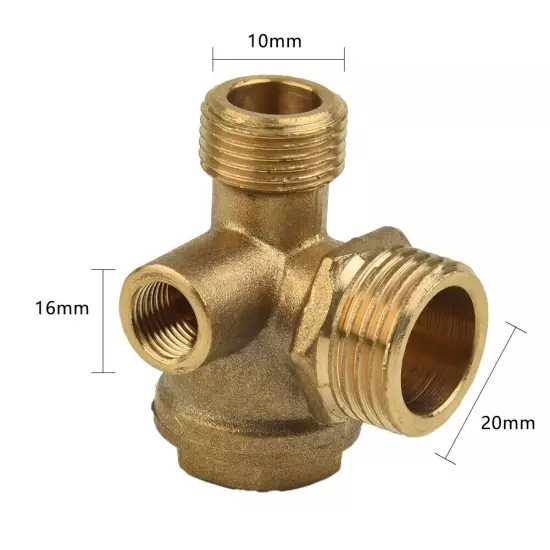 3 Port Brass Central Pneumatic 40400 Air Compressor Check Valve Thread