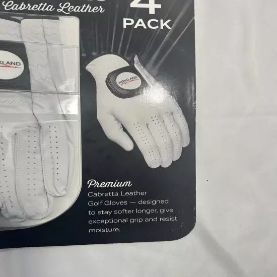 Kirkland Signature Golf Gloves Premium Cabretta Leather, Extra-Large Open Box