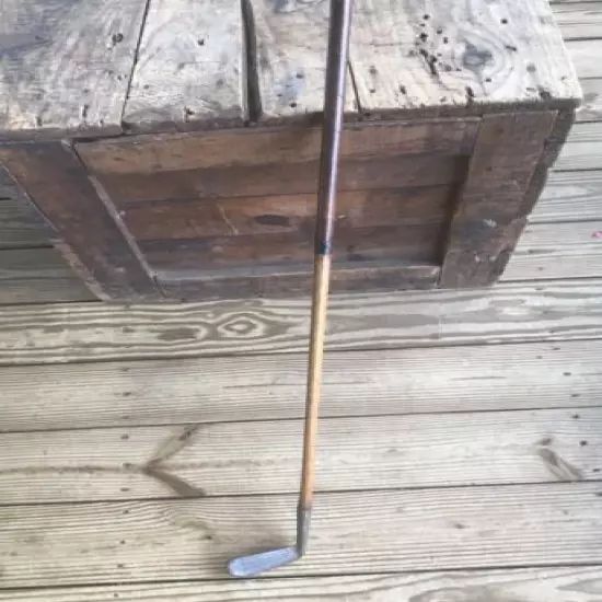 National Vintage Antique Wood Hickory Shaft Putter Golf Club