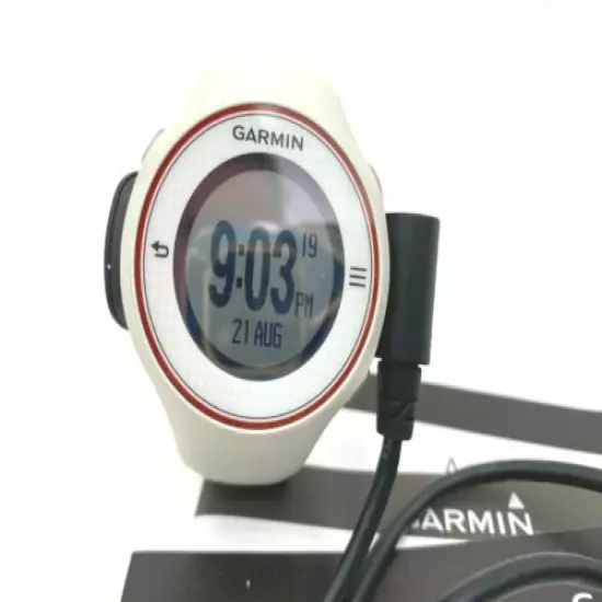 ONE OWNER GARMIN APPROACH S3 RED WHITE BAND WITH AC ADAPTER AND OWNERS MANUAL