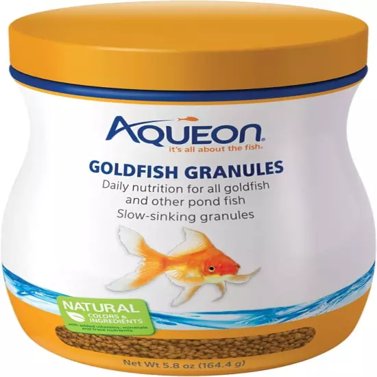 Aqueon Goldfish Fish Food Slow Sinking Granules 5.8 Ounce 100106053