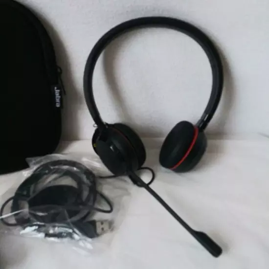 JABRA GN USB EVOLVE Stereo Headset Model ENC060 With Case