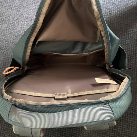 Brand New Never Used The North Face Teal Backpack w Orange Zippers. Many Pockets