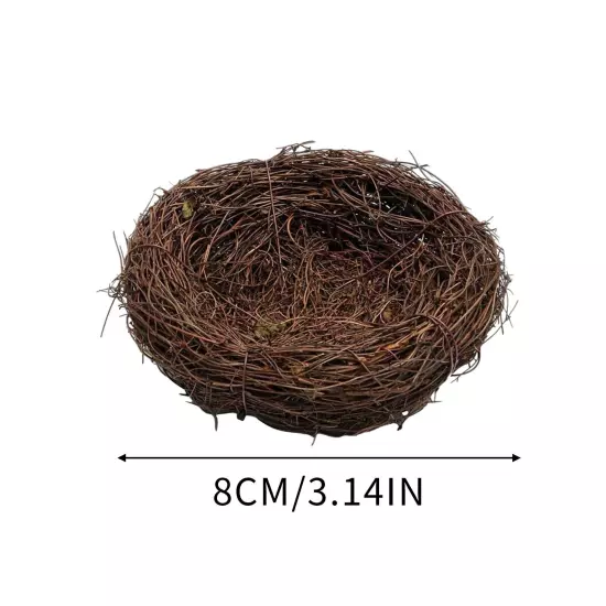 6/20CM Woven Rattan Bird's Nest Crafts Handmade Dry Natural Bird Nest for-Garden