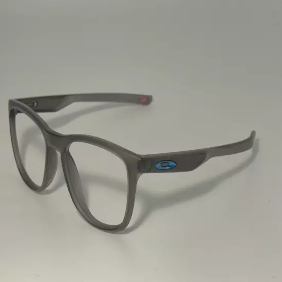 OAKLEY TRILLBE X FRAMES - GRAY SMOKE TRANSLUCENT WITH BLUE ICONS EYEGLASSES