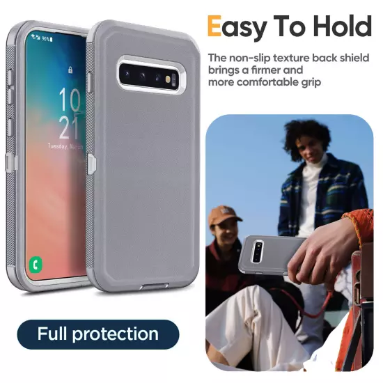 For Samsung Galaxy S10/S10+/S10e Heavy Duty Shockproof Case Cover + Belt Clip