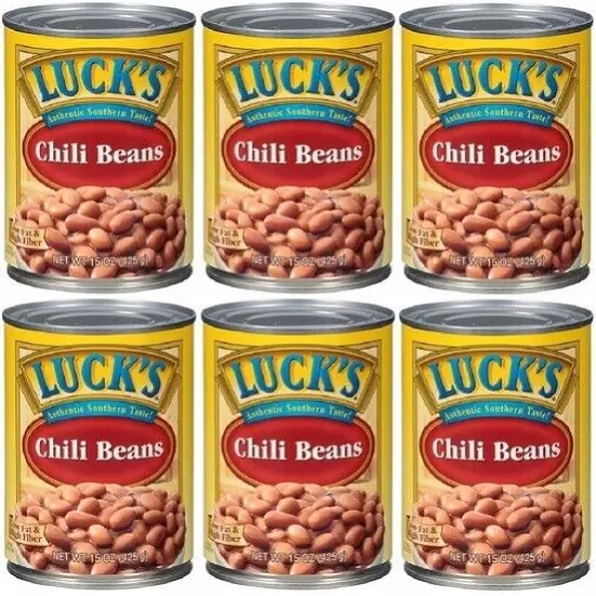 Luck's Chili Beans 6 Can Pack