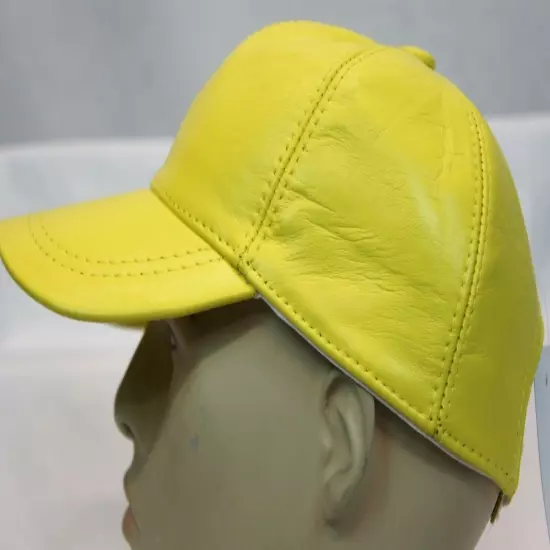 New 100% Genuine Real Lambskin Leather Baseball Cap Hat Sport Visor 31 COLORS