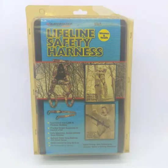 Ameristep Lifeline Safety Harness Hunting Blind Tree Stand-Hunter Up To 300lbs