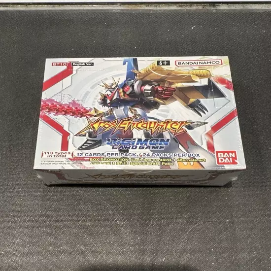 DIGIMON XROS ENCOUNTER TCG FACTORY SEALED BOOSTER BOX 24 PACKS PER BOX QTY