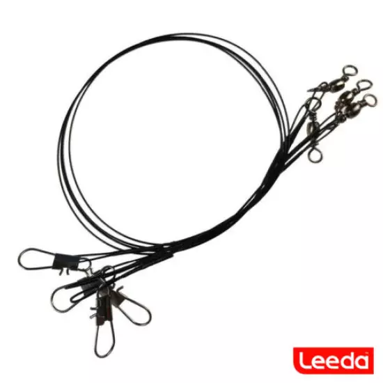 Wire trace 5 x LEEDA 26lb pike 7 strand nylon coated 6, 9 or 12’’