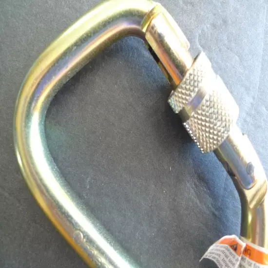 OMEGA - STEEL CARABINER - - # MD716S3 - NEW OLD STOCK -40 KN- MADE @ USA