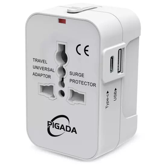 Universal Travel Adapter Power One International Wall Charger AC Plug Adaptor 