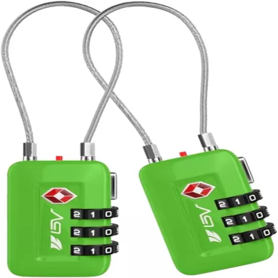 TSA Approved Luggage Travel Lock, Set-Your-Own Combination Lock for School Gym, 