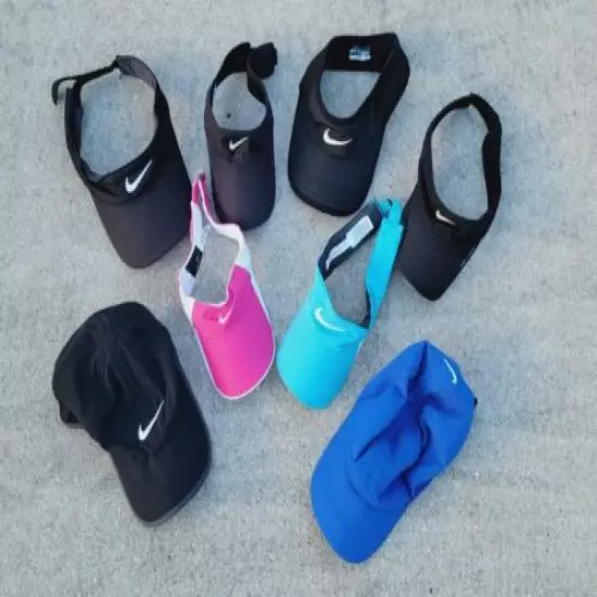 LOT Nike Golf Dri-Fit Featherlight Visors Hats SEE DETAILS AS IS