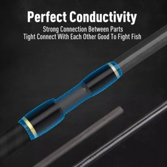 Ultralight Spinning Casting Fishing Rod Rock Pole Fiberglass Wood Handle Travel